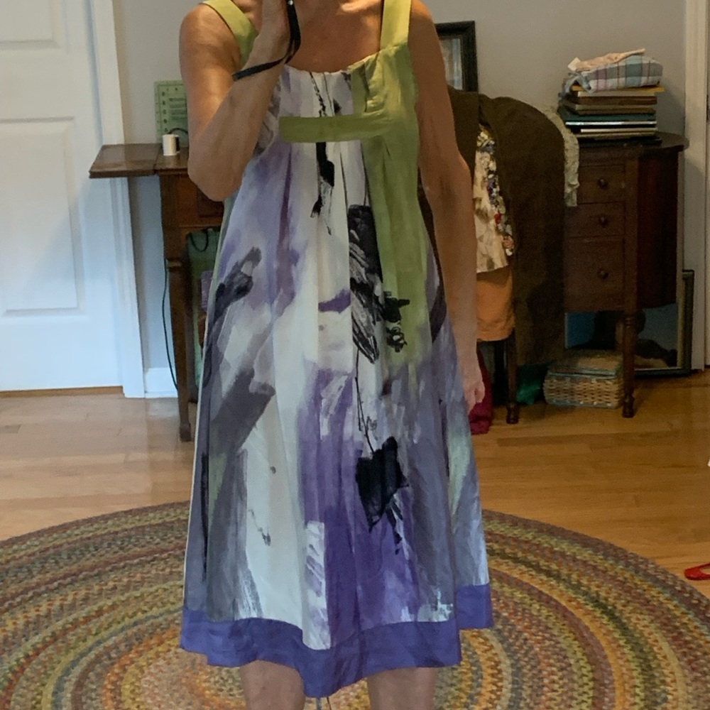Peruzzi size  small silk dress. Ties in front or back.
